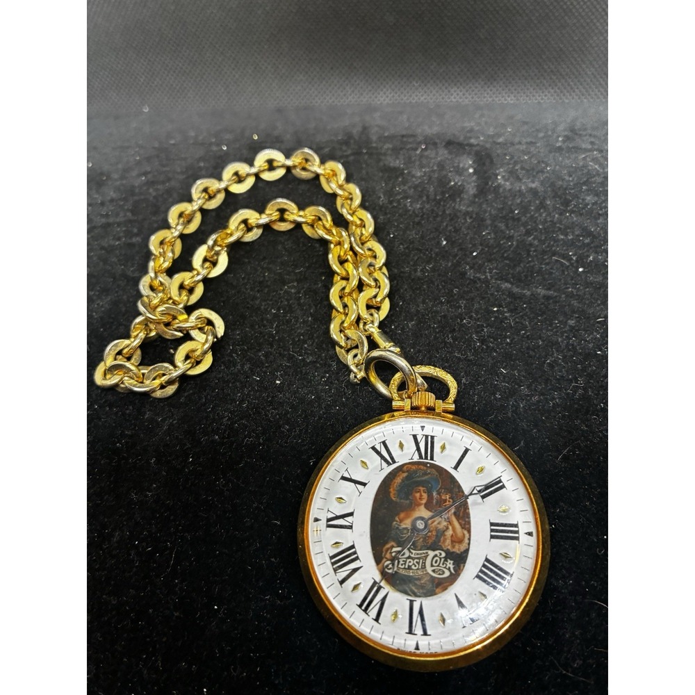 Vintage Pepsi Cola Mechanical wind up pocket watch
